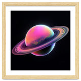 Neon Nebula Planet: Surreal Cosmic Illustration thumbnail