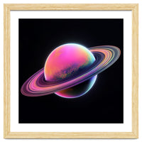 Neon Nebula Planet: Surreal Cosmic Illustration