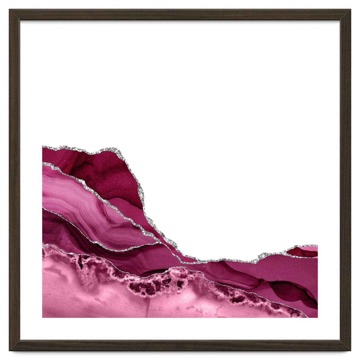 Burgundy & Silver Agate Texture 09