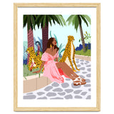 Spirit Animal, Cheetah, Leopard, Tiger Wildlife, Tropical Jungle Wild Cat Animals, Bohemian Woman Travel Garden Nature thumbnail
