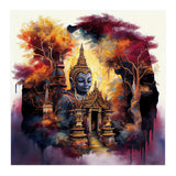 Autumn Forest Buddha Temple (Print Only) thumbnail