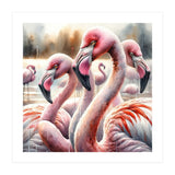 Watercolor Flamingos (Print Only) thumbnail