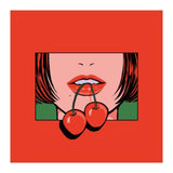 Pop Art Cherry Bold Lips With A Classic Design (Print Only) thumbnail