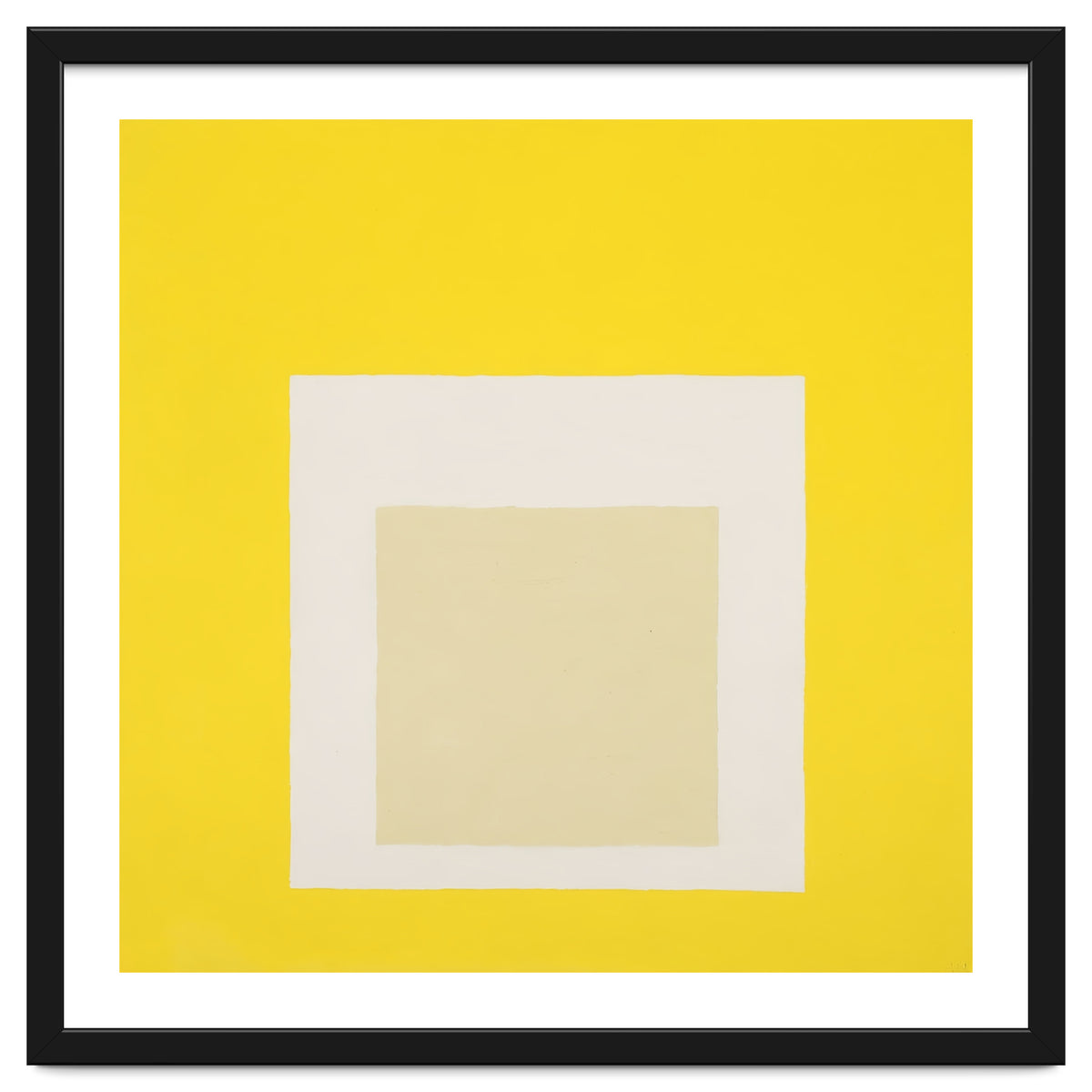 JOSEF ALBERS - HOMAGE TO THE SQUARE YELLOW WHITE