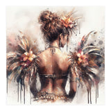 Ornate Floral Back Portrait (Print Only) thumbnail