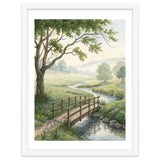 The Quiet Crossing: A Peaceful Meadow Bridge thumbnail