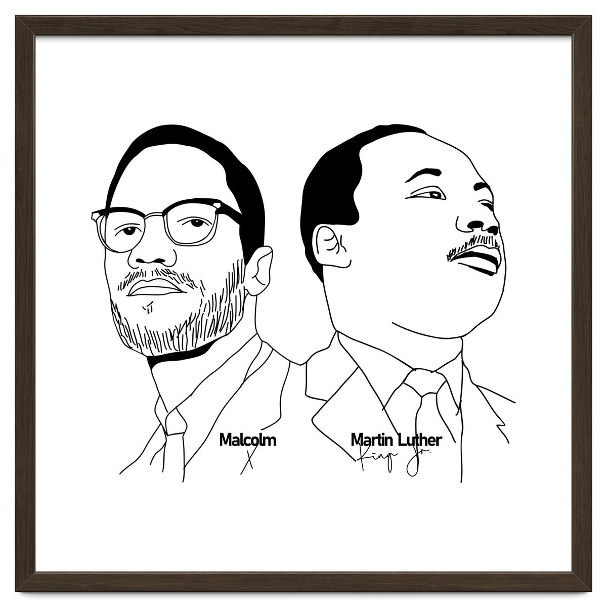 Martin Luther King Jr and Malcolm X