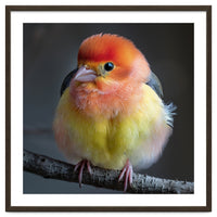 Beautiful Bird With Vibrant Orange And Yellow Plumage