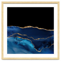 Navy & Gold Agate Texture 07