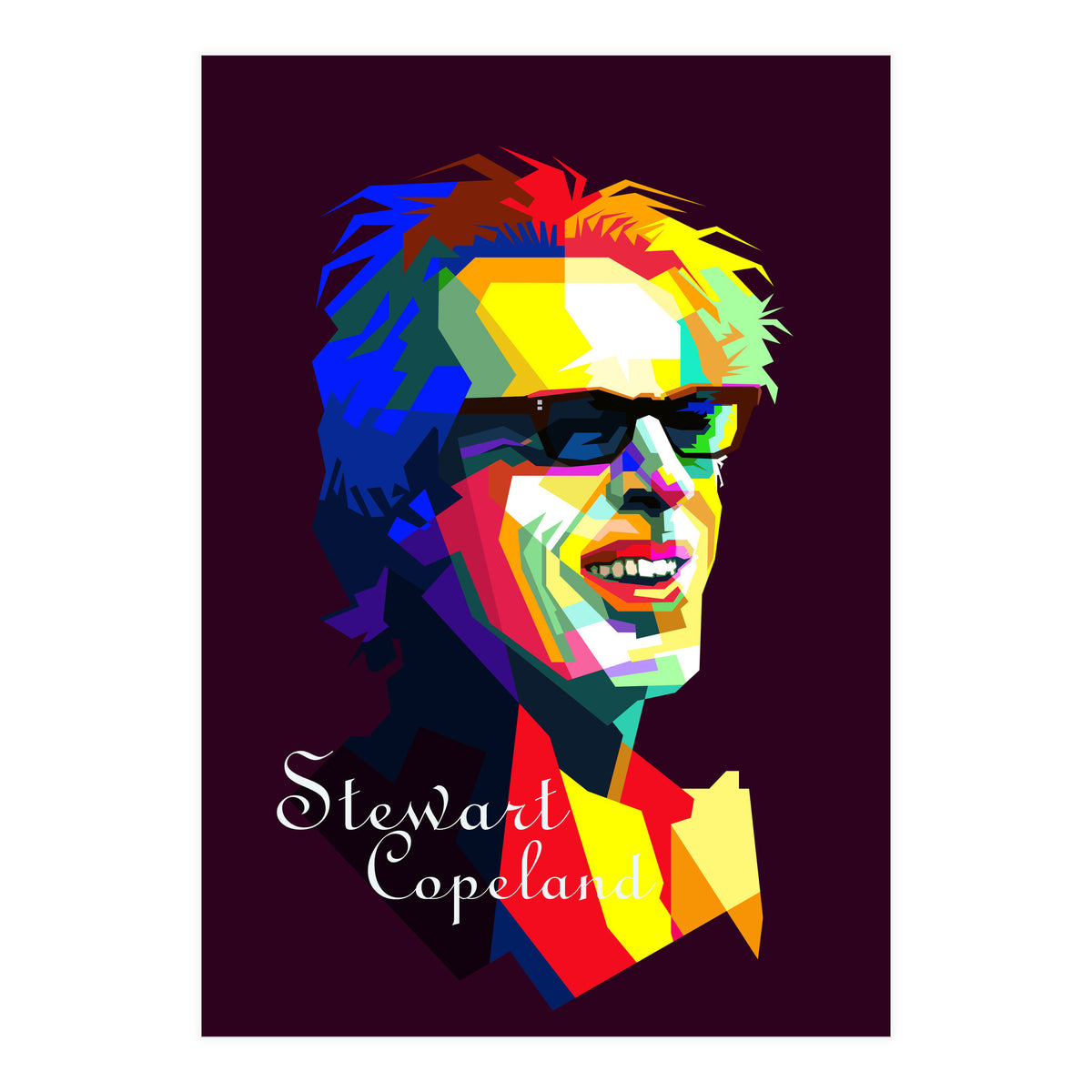 Stewart Copeland The Police Pop Art WPAP (Print Only)