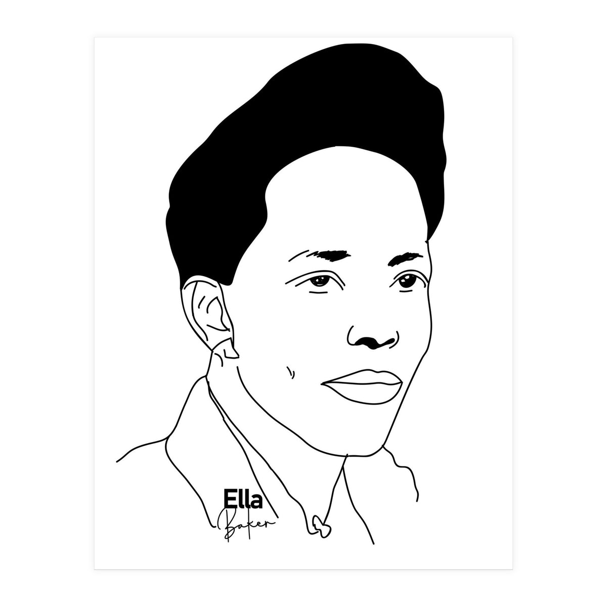 Ella Baker African-American Civil Rights Activist (Print Only)