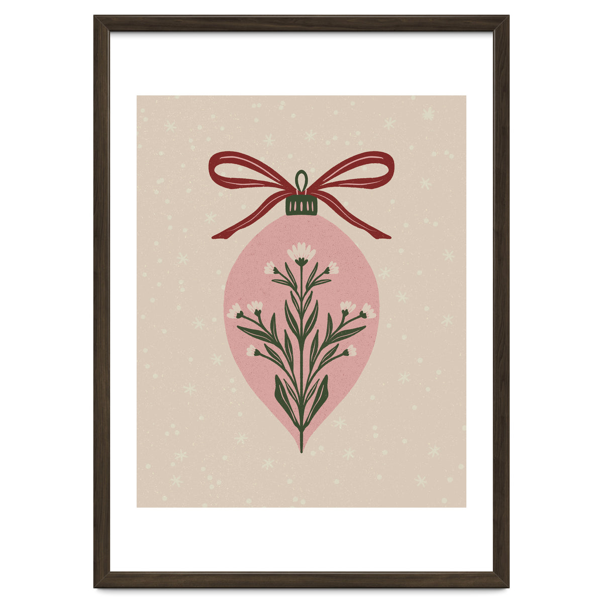 Christmas Floral Globe