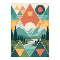 Geometric Convergence: A Mosaic of the Alpine Wilderness (Print Only)