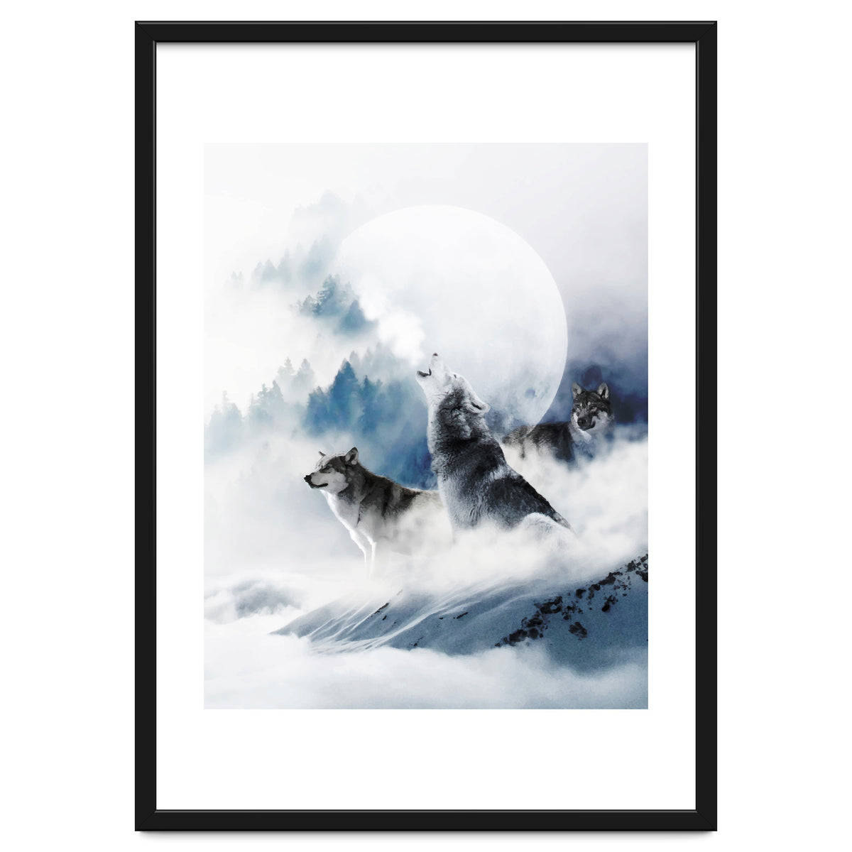 Winter Wolves, Wildlife Wolf Wild Dogs, Snow Full Moon Animals Photography Love Digital