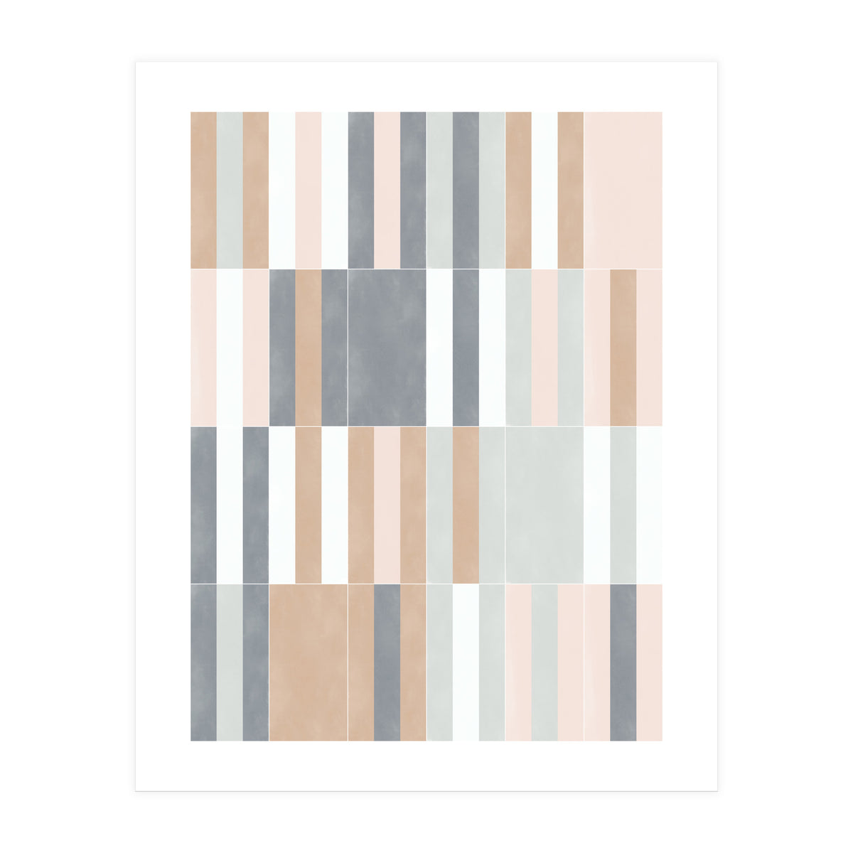 Muted Pastel Tiles 03 (Print Only)
