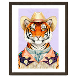 Tiger Portrait in Hat Wild Cowboy Fashion thumbnail