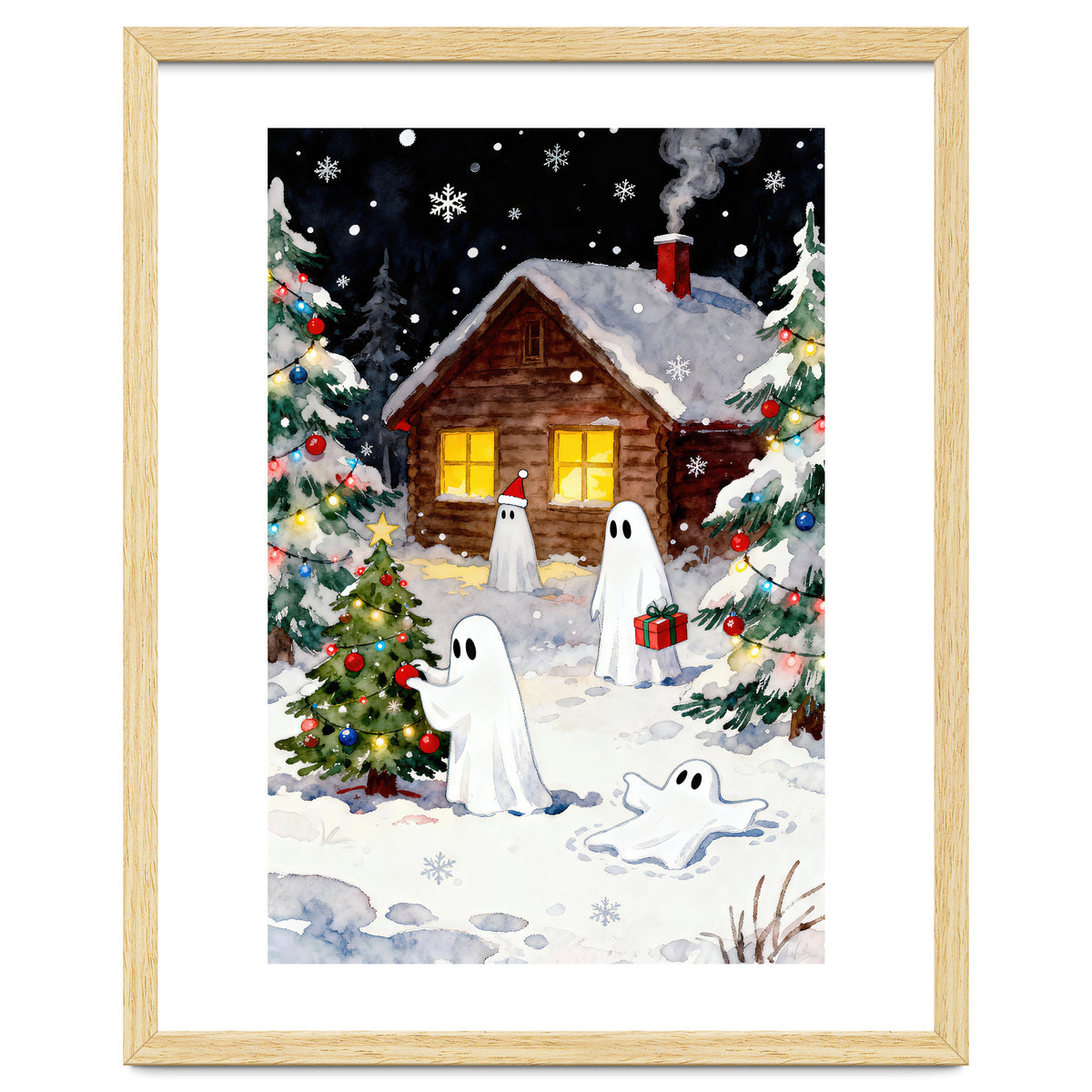 Spirited and Playful Christmas Ghost