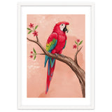 Red Macaw Parrot Bird Forest thumbnail