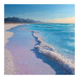 Sparkling Pastel Shoreline with Glittering Turquoise Waves (Print Only) thumbnail