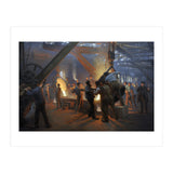 Peder Severin Kroyer (1851-1909). Danish painter. The Iron Foundry, Burmeister & Wain, 1885. (Print Only) thumbnail