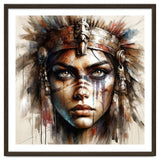 Regal Warrior Woman Watercolor Portrait thumbnail