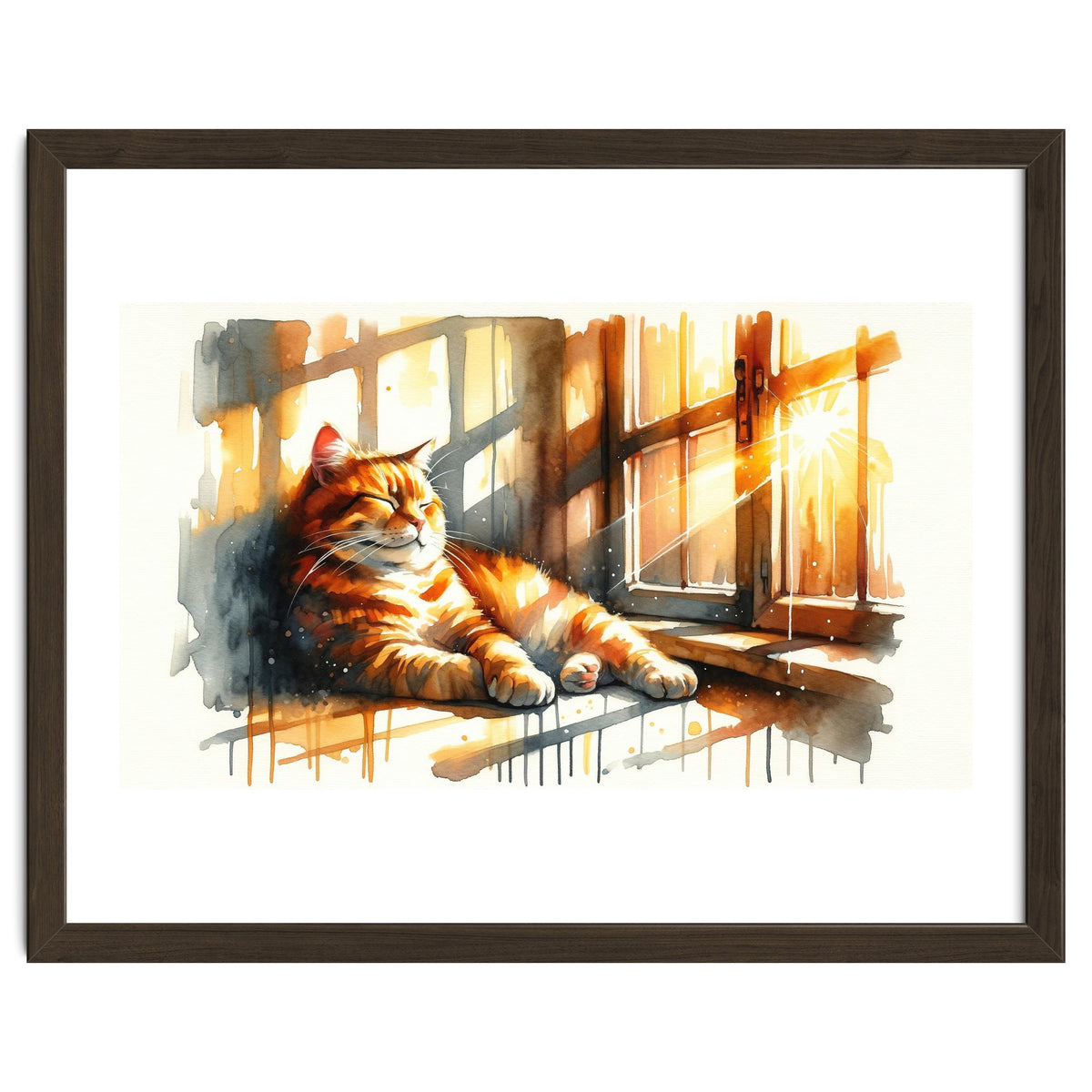 Cat Relaxing In Sunlight