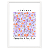 Carnation & Snowdrop January Birth Flower thumbnail