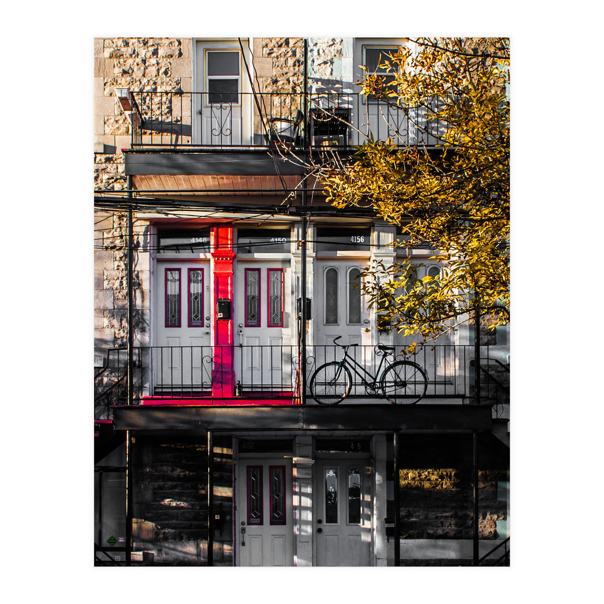 Montreal Bicycle Balcony No 1 Color Version (Print Only)