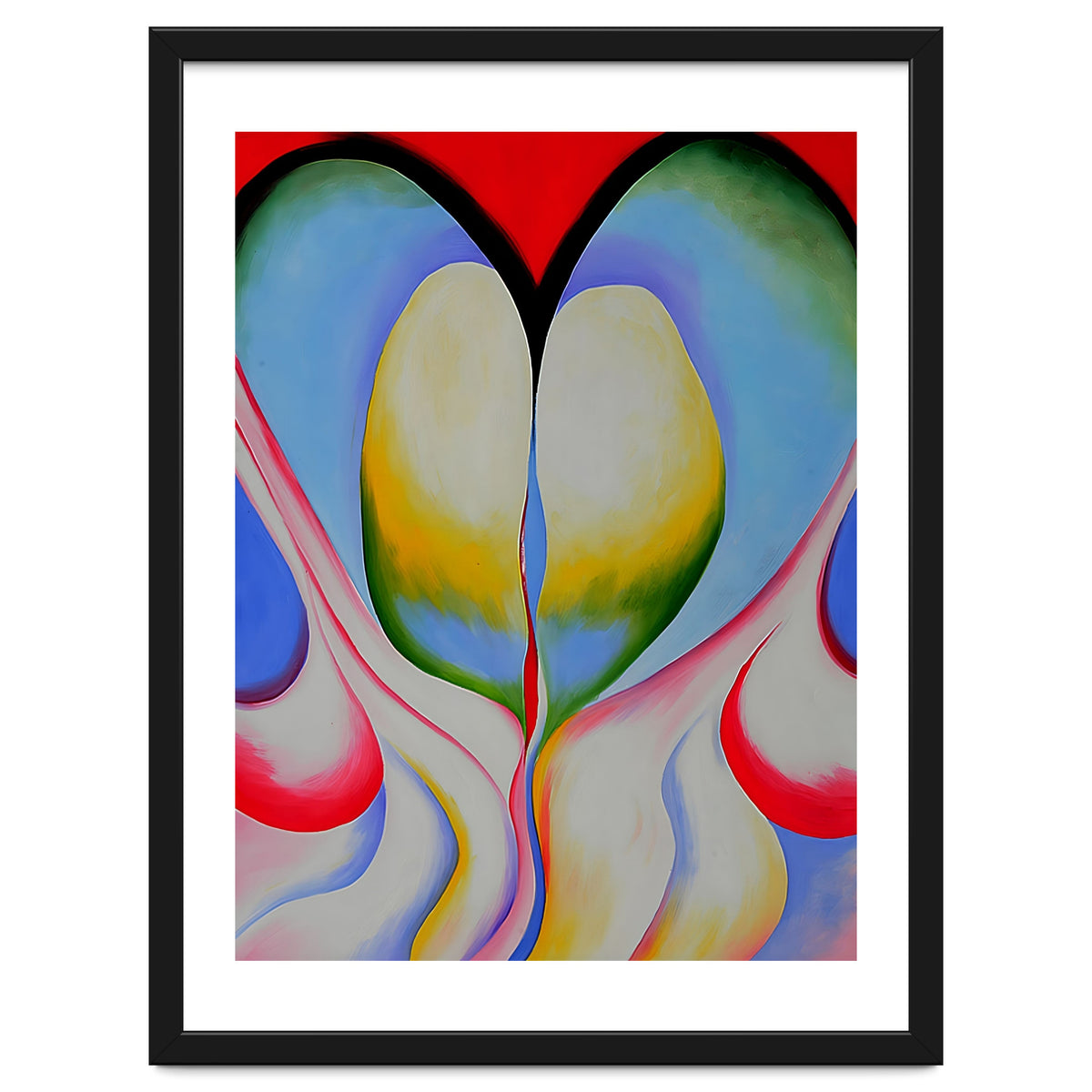Georgia O’Keeffe – Series 1, No. 8 (1918) | Expressive Abstract Watercolor of Organic Rhythm and Modernist Form