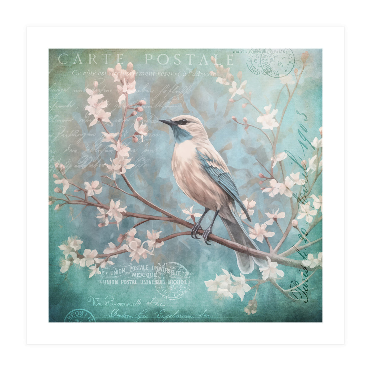 Bird Vintage Nostalgia  (Print Only)