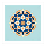 Mandala flower - orange and blue (Print Only) thumbnail