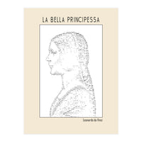 La Bella Principessa – Leonardo Da Vinci Ascii Art (Print Only)