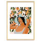 The Orange Grove, Bohemian Woman Summer Travel, Fashion Botanical Nature Garden, Plants Fruits Juicy thumbnail