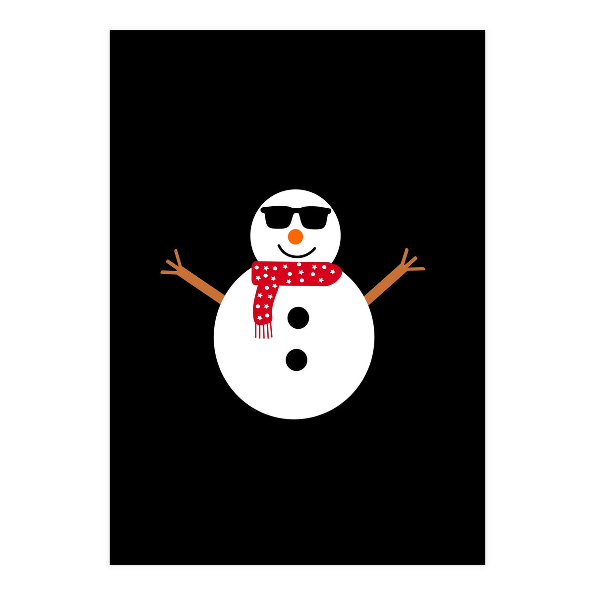 Funny Winter Snowman (Print Only)