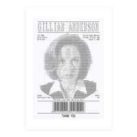 Receipt Art Gillian Anderson (Print Only)