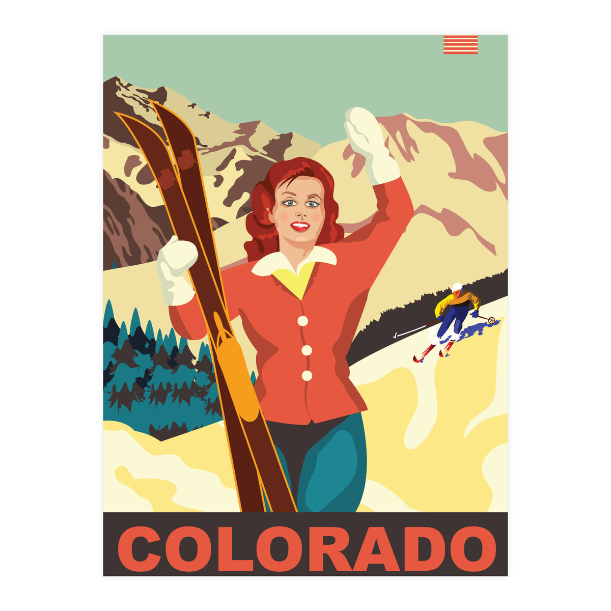 Colorado Ski Girl (Print Only)