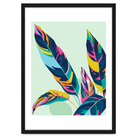 Dopamine Botanical, Colorful Tropical Banana Leaves, Plants Jungle Eclectic Contemporary, Bohemian Nature Forest