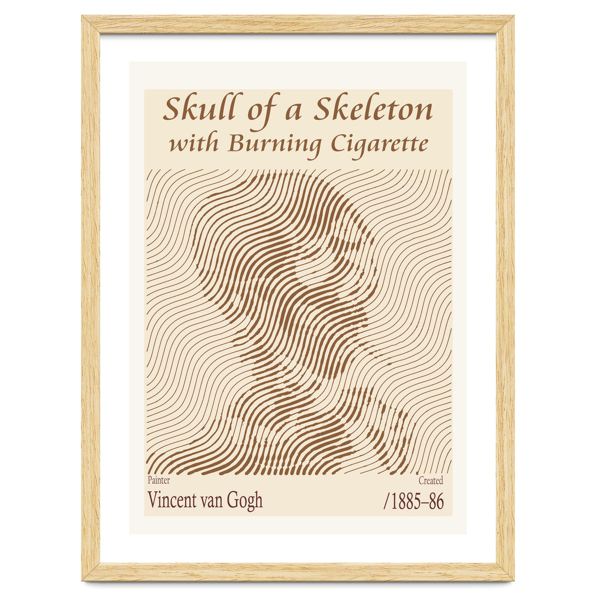 Skull of a Skeleton with Burning Cigarette - Vincent van Gogh (1885–86)