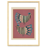 Striped Bird Pair I