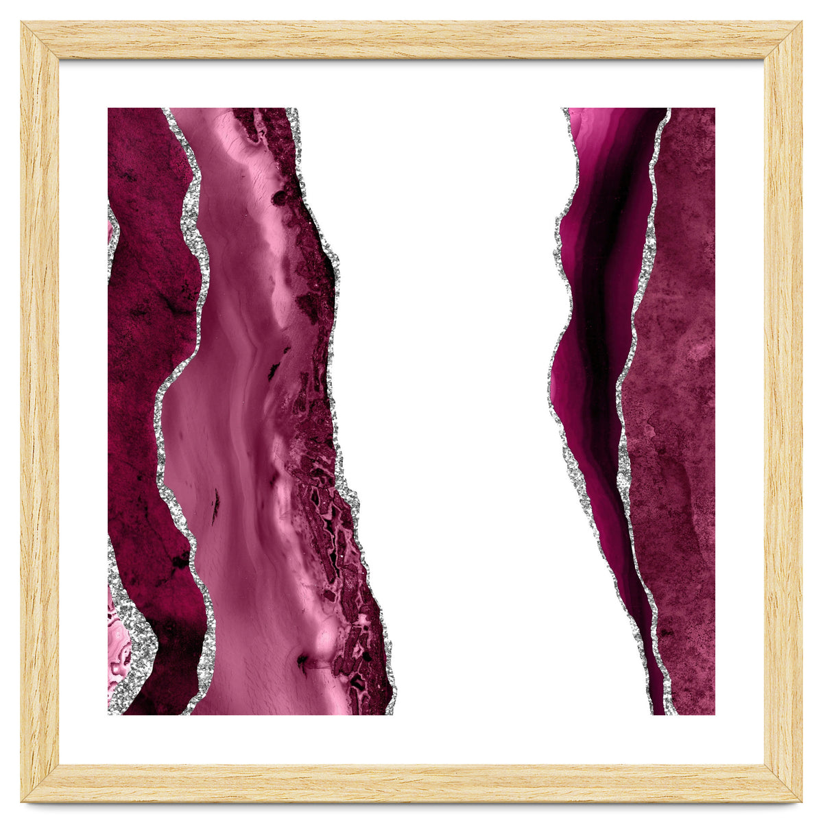 Burgundy & Silver Agate Texture 06