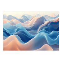 Ethereal Fluid Waves Abstract Art (Print Only)