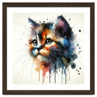 Colorful Kitten Portrait