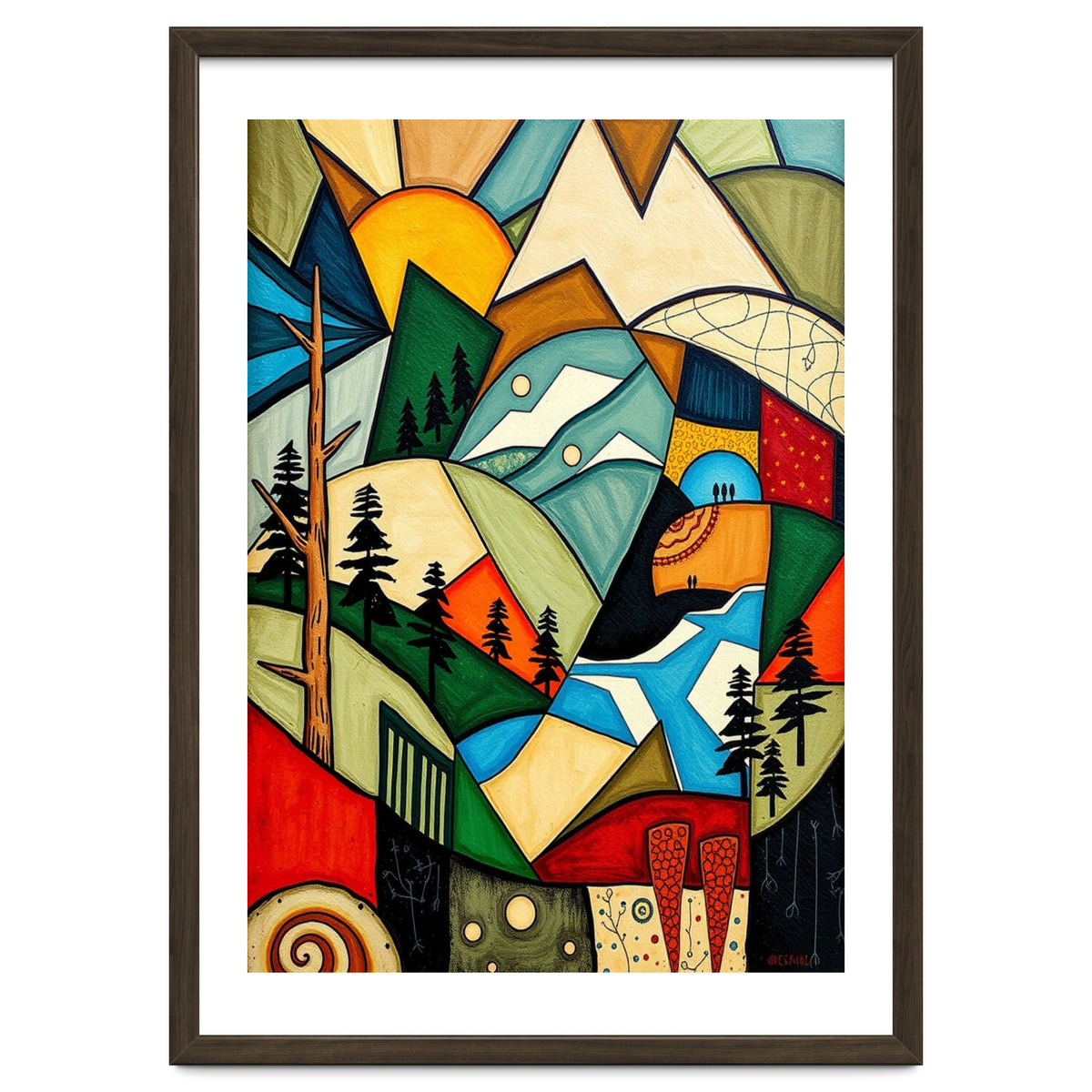 Abstract Nature Tree Mountain