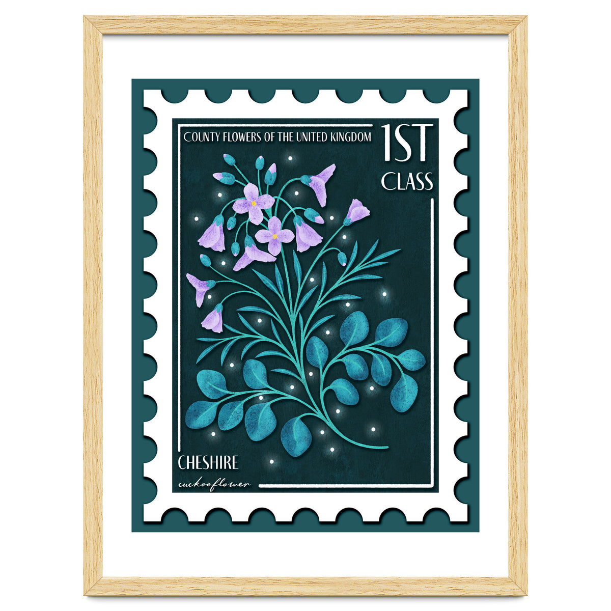 The Cheshire Cuckooflower Postage Stamp