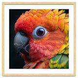 Close Up Sun Conure Parrot Eye Feathers thumbnail