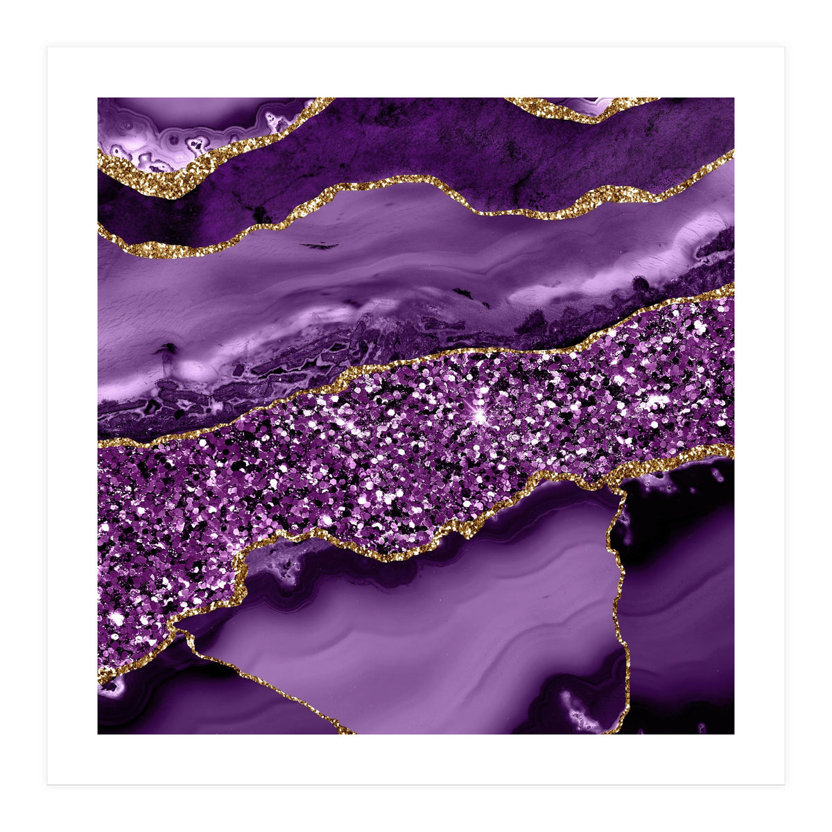 Agate Glitter Ocean Texture 02 (Print Only)