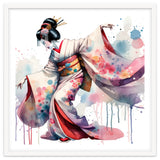 Geisha Dancer With Flowing Kimono thumbnail