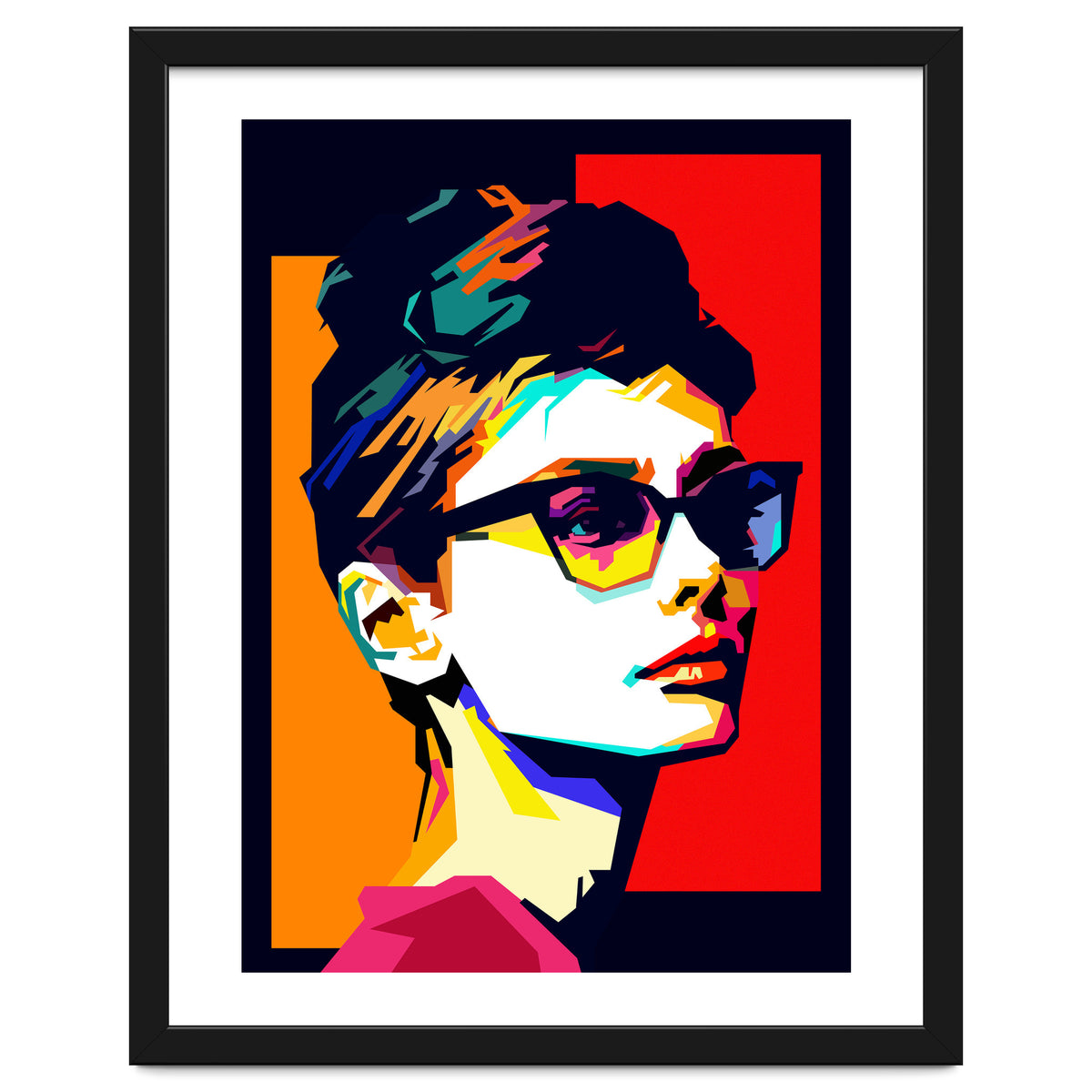 Audrey Hepburn Hollywood Star Pop Art WPAP