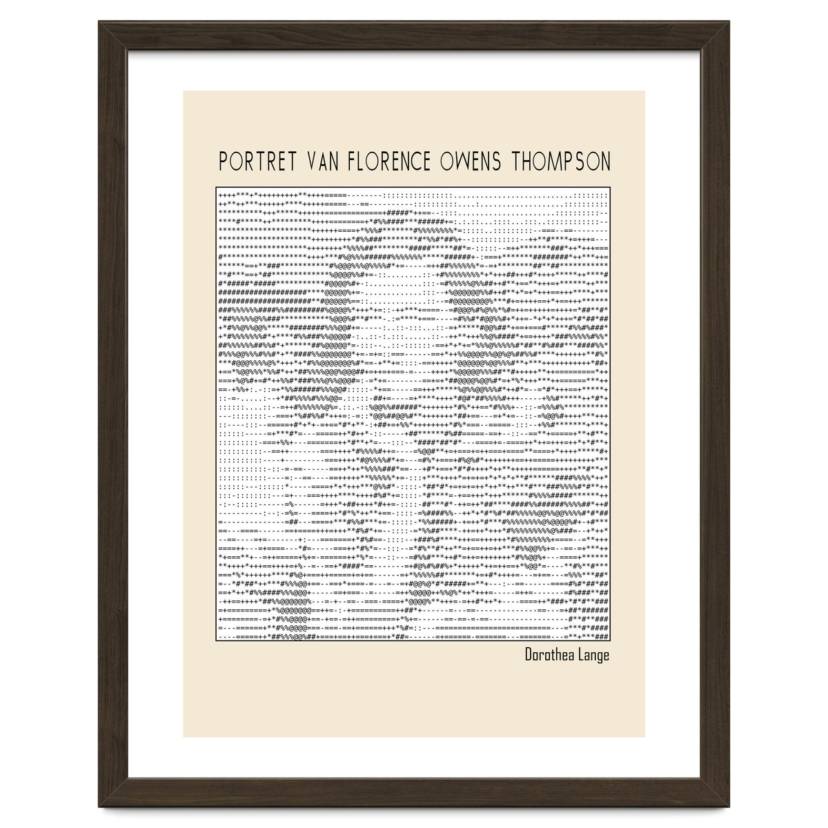 Portret Van Florence Owens Thompson (ascii Art)