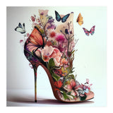 Floral Stiletto With Butterflies (Print Only) thumbnail